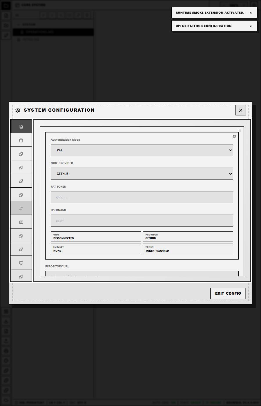 MdWrk settings and configuration surface that supports packaged client delivery